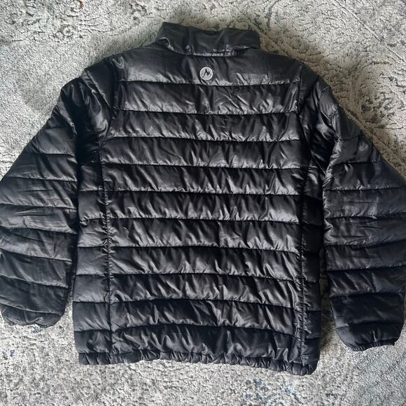 Marmot Jacket 800 Fill Goose Down Puffer Zip Jacket Size Large Black - Picture 3 of 15